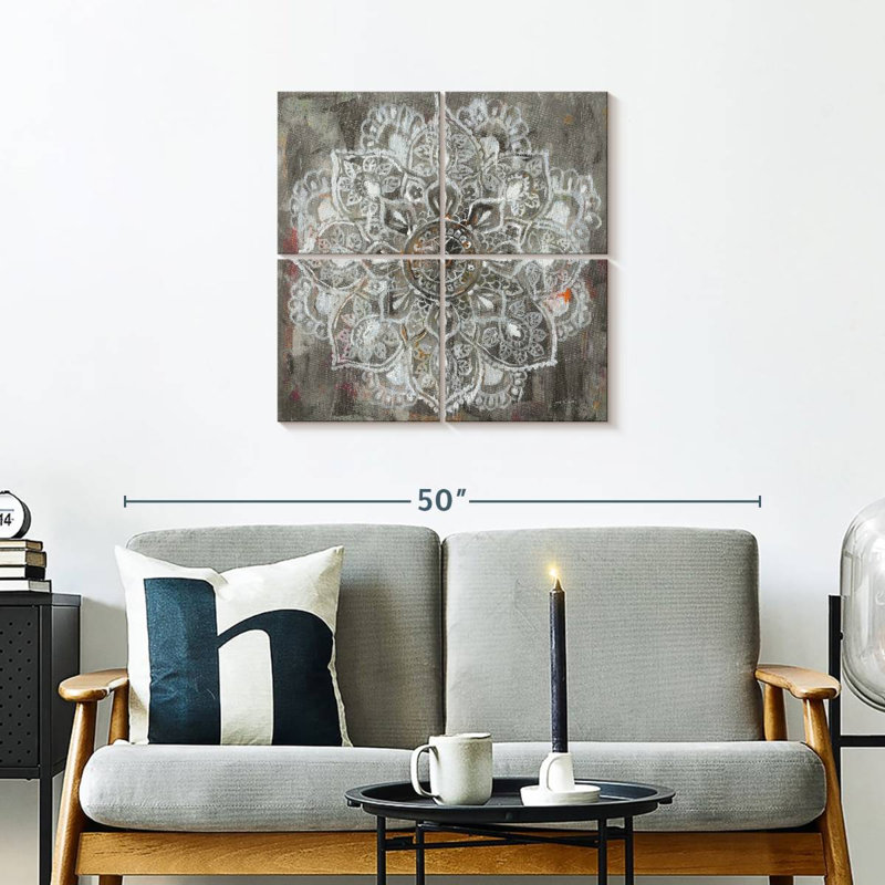Mandala Kerner au neutre, H 26 po x l 26 po