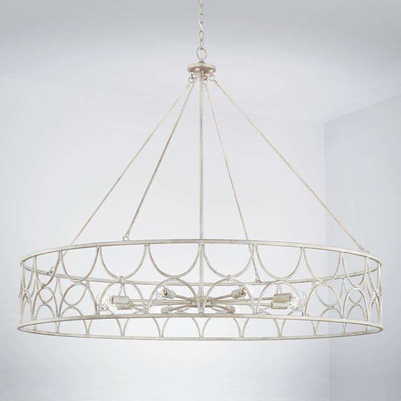 8 - Light Dimmable Drum Chandelier