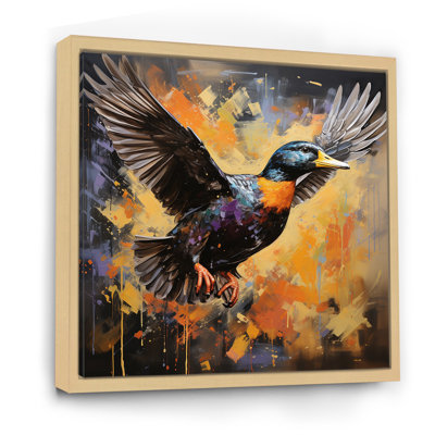 Vintage Duck Flight At The Pond IV - Duck Animal Wall Art