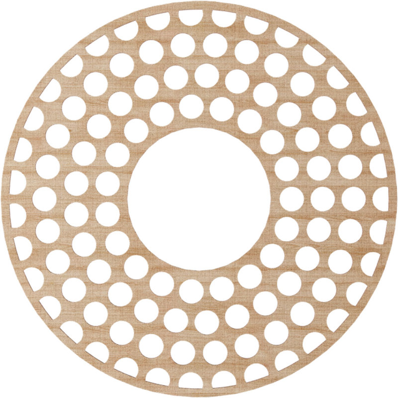 Médaillon de plafond en bois Fink, H 38 po x l 38 po x P 0,25 po, Aulne