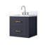 Meuble-lavabo bleu l 20 po x P 18 po - Cadre et robinet en acrylique à fermeture en douceur en bois massif avec contreplaqué pour baignoire, meuble-lavabo, lavabo de douche, lavabo, luminaire-379412383