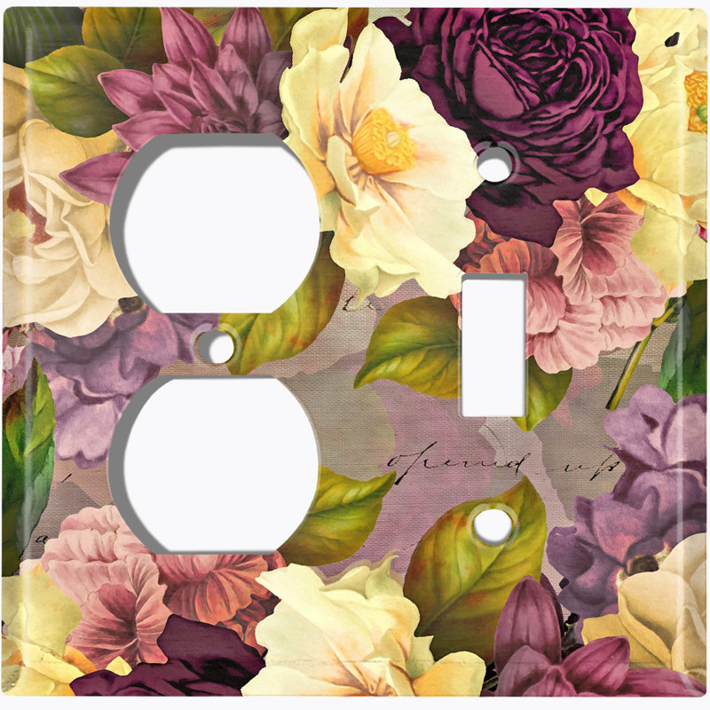 Patterned 2 - Gang Combination Plate Standard Combination Wall Plate