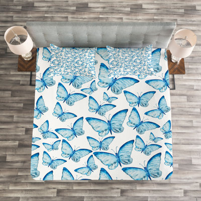 Butterfly Bedspread Set with Shams