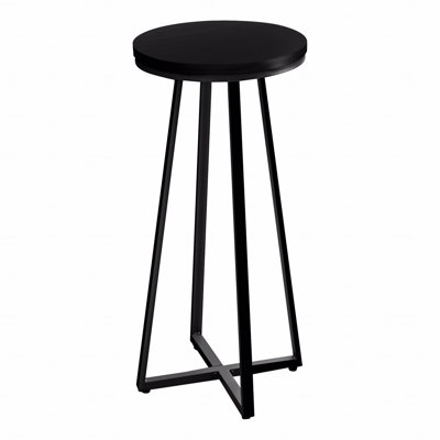 Accent Table, Side, Round, End, Nightstand (Bedside Side Table), Lamp Brown Laminate,Contemporary, Modern