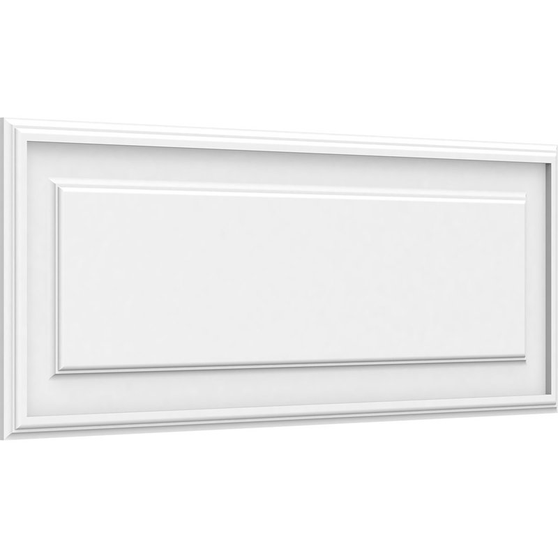 Panneau mural surélevé en PVC blanc Legacy, H 14 po x l 38 po x P 0,63 po