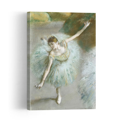 Danseuse en vert, vers 1883, estampe d'art mural contemporain abstraite impressionniste