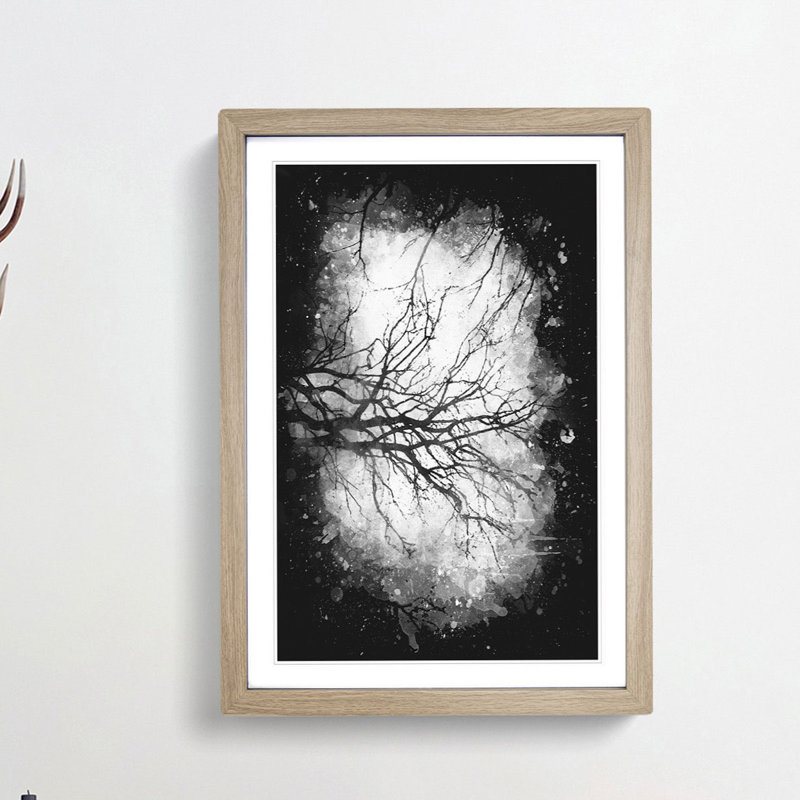 Tree Branches in Central Park New York - Framed Print, 63cm H x 45cm W x 2cm D, Oak Framed