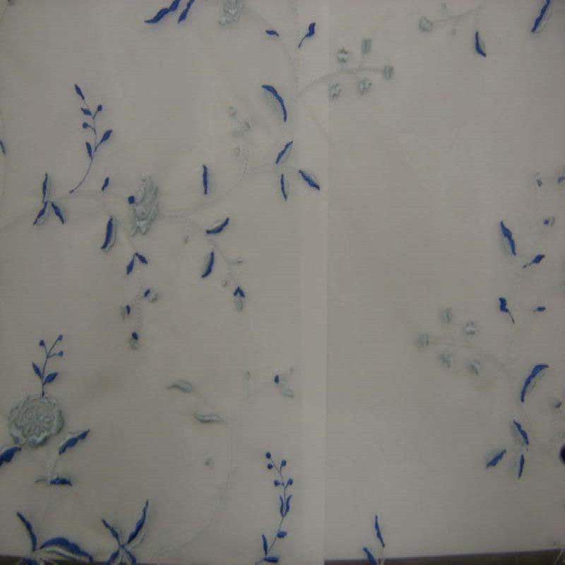 Taylor Fabric | Floral Embroidered Sheer Silk Fabric | Drapery & Curtain Fabric-Tagged