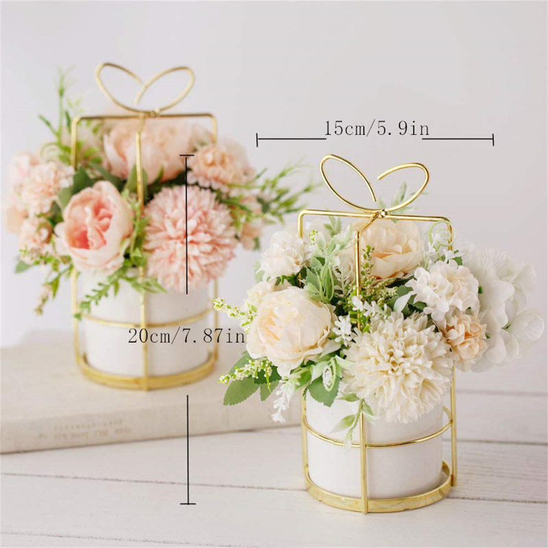 Peony Arrangement in Pot, White 