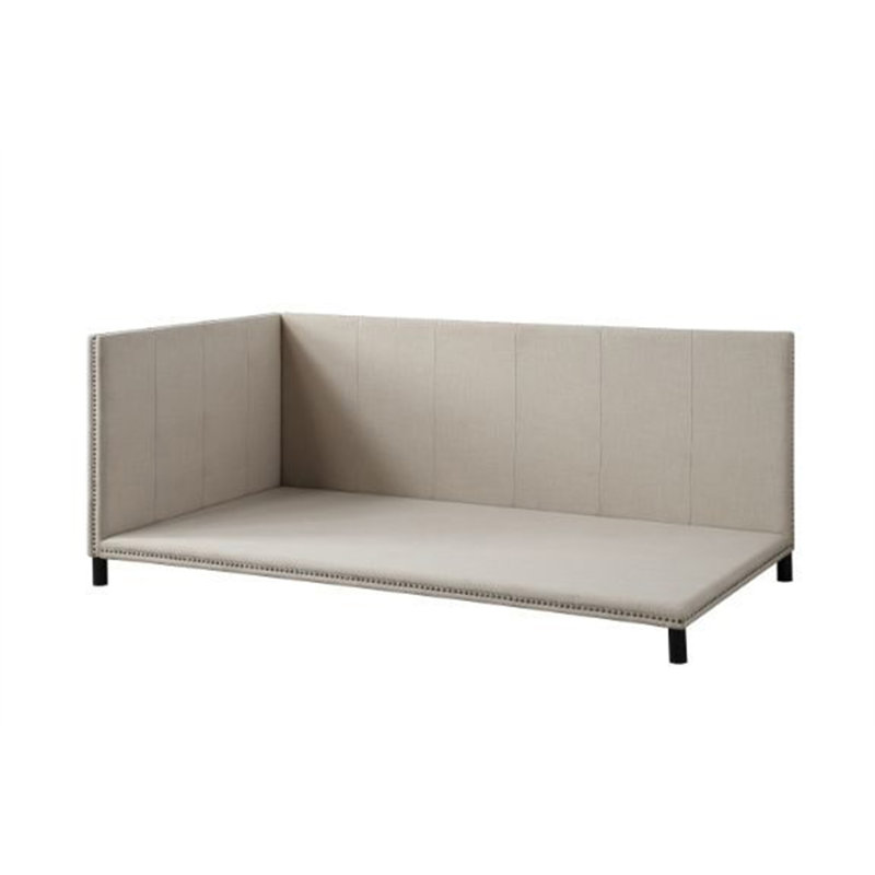 Cochrane Upholstered Full Daybed in Beige, Oak