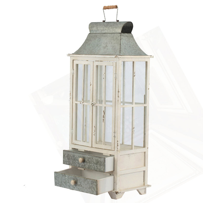 Lanterne de bougie en bois décorative, porte-lanterne ouragan