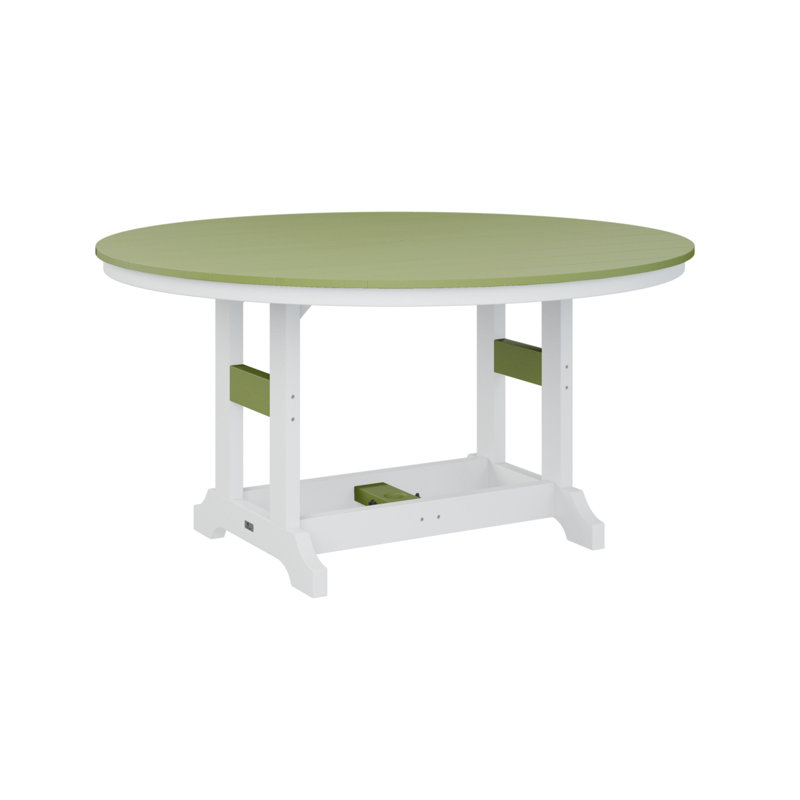 Table de salle à manger ronde Berlin, Vert kiwi, H 38,87 po x l 60 po x P 60 po