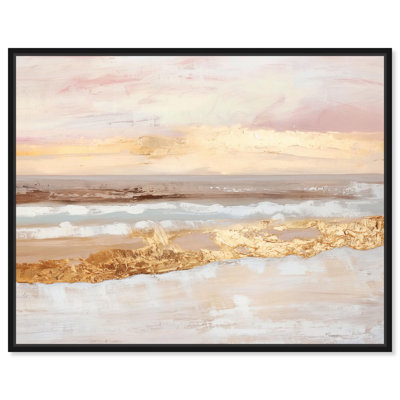 Rose Gold Coast Canvas Sophisticated Art by
