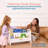 2-Tier Kids Book Display Shelf With Handles, Montessori Book Organizer For Playroom Or Classroom, Durable And Safe Design