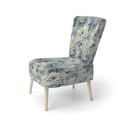 Chaise d'appoint Petal Symphony Blue Damask Harmony I - Velours