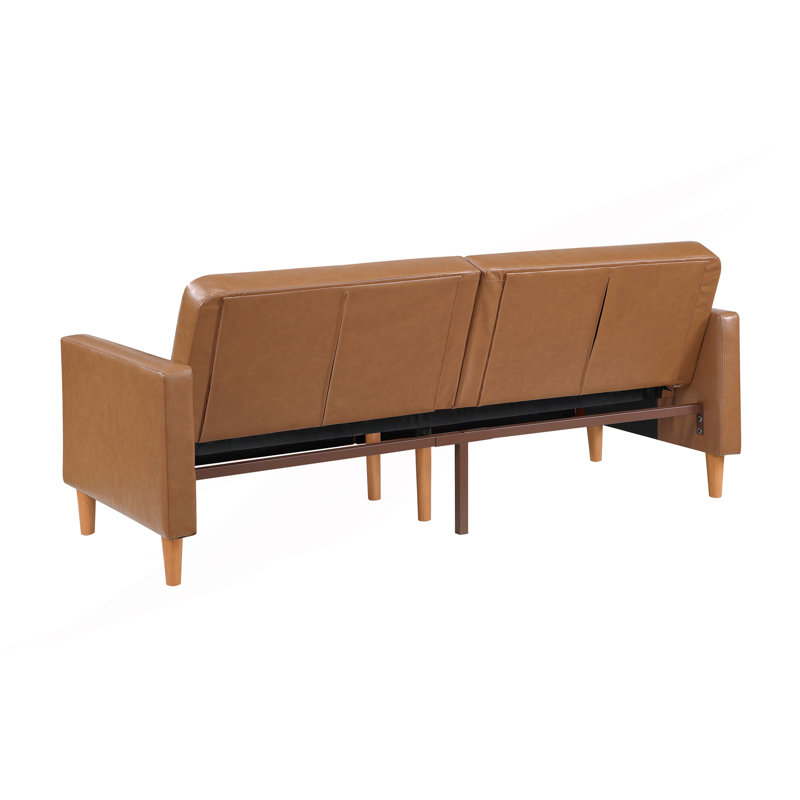 Canapé-lit confortable, revêtement en similicuir, canapé moderne