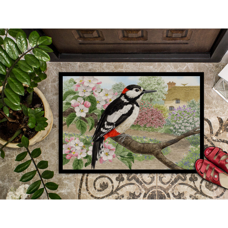 Tapis de porte d’extérieur antidérapant woodpecker, Rectangle 2 pi x 3 pi