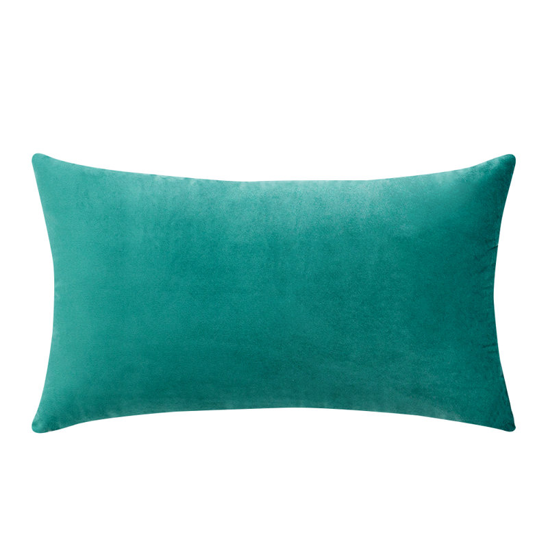 Coussin en velours, Bleu sarcelle