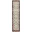 Hand-Knotted High-Quality Ivory and Red Runner