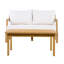 Ensemble de conversation d'extérieur en bois d'acacia 2 pièces