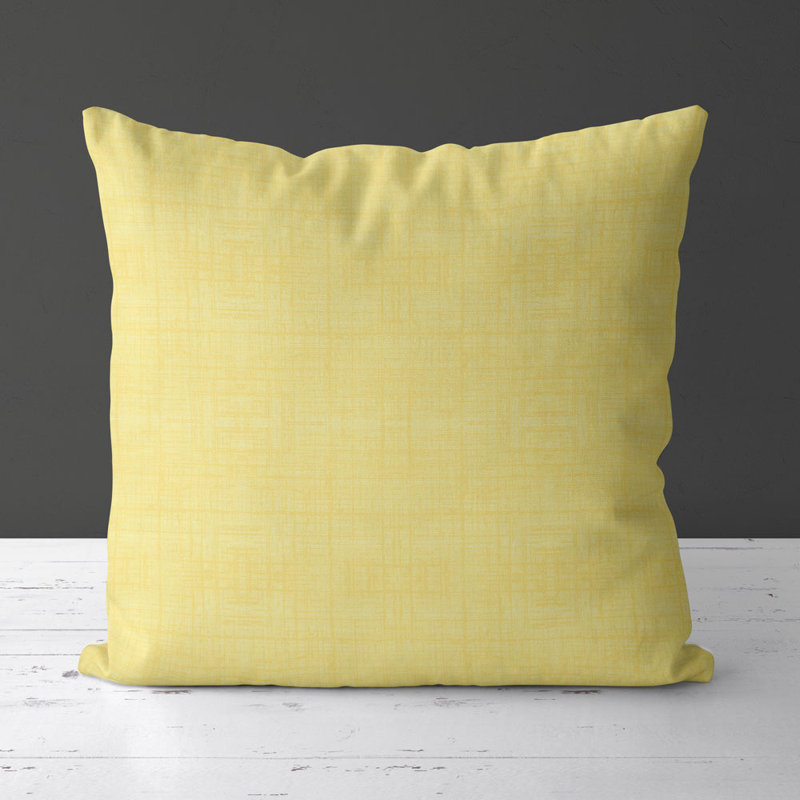 Housse de coussin carré et insert, Citron