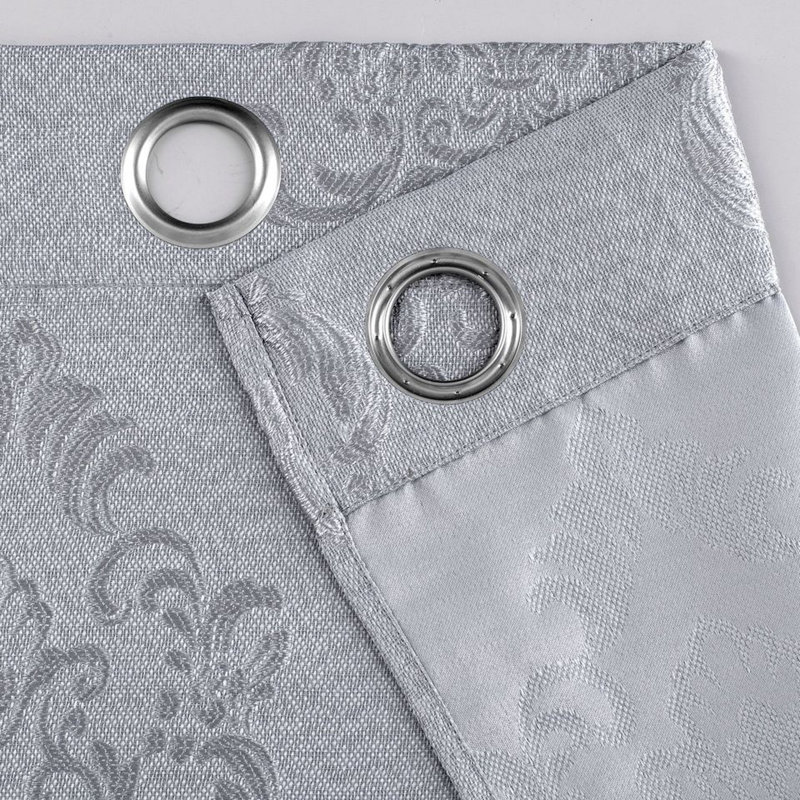 Paire de rideaux semi-transparents, Argent, L 38 po x L 84 po