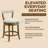  Ruxban 26" Swivel Counter Stool, Weathered Oak, Sand Fabric Seat-427995410