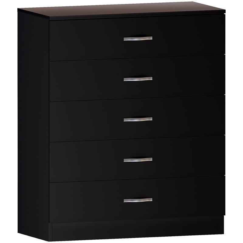 Maybery 5 Drawer 75Cm W Chest of Drawers, Black