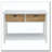 White Console Table with 2-Drawer-670307972