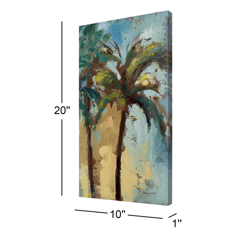 "Island Morning Palms", ensemble de 3 impressions sur toile