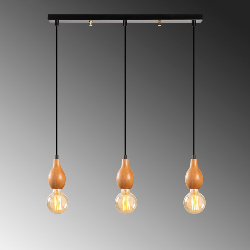 Luminaire suspendu pour îlot de cuisine 3 lumières Henline