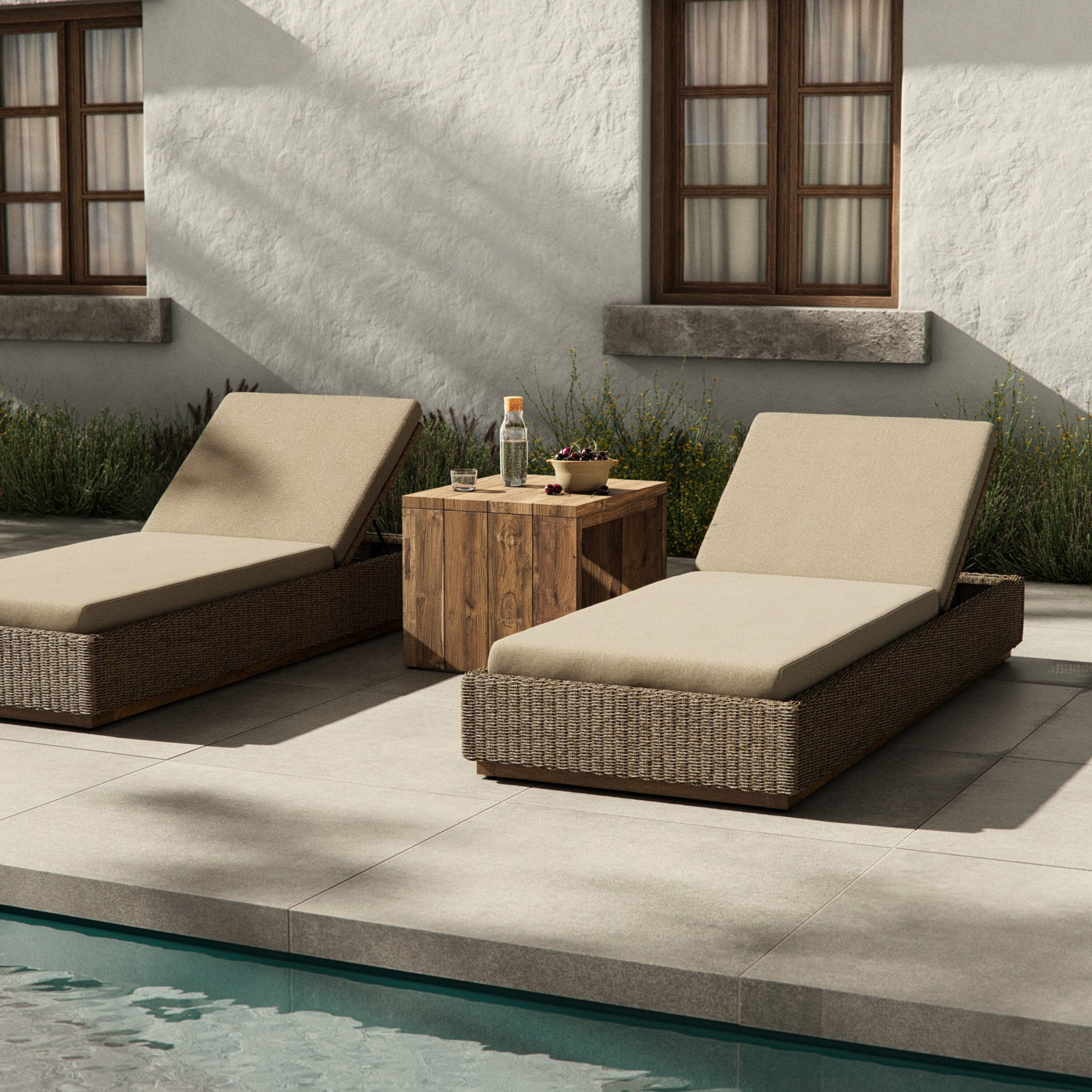 Piedmont 33" Teak Patio Chaise Lounge