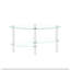 Table basse moderne ovale en verre avec pieds en acier inoxydable-18991109