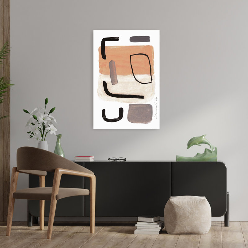 Art contemporain abstrait géométrique contemporain, H 36 po x l 24 po