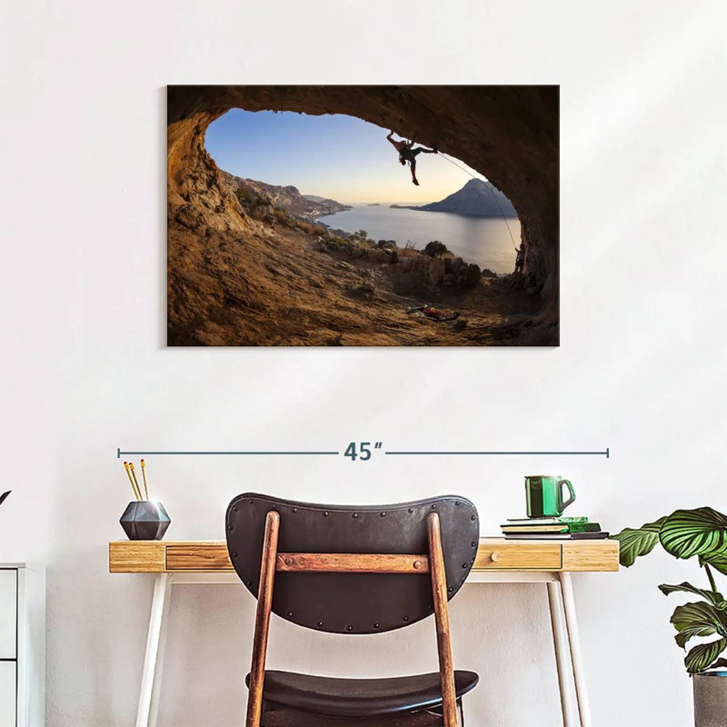 Senne Cave Climbing, 24" H x 36" W