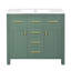 Meuble-lavabo 36 po, lavabo en céramique, 2 armoires de style Shaker, 4 tiroirs d'extension, quincaillerie moderne de 36 po, lavabo, portes à fermeture douce, quincaillerie,