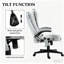 Fauteuil de bureau en microfibre de massage, fauteuil de bureau de massage vibrant avec chaleur et dossier inclinable-1431525805