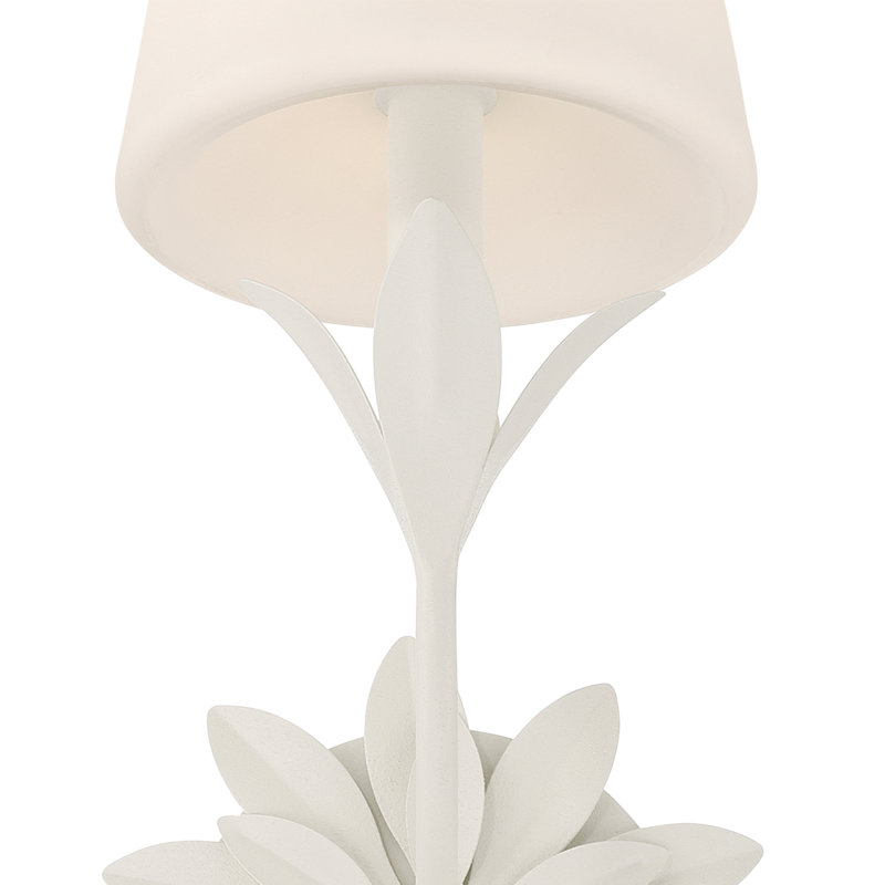 Broche 1 Light Sconce, Matte White