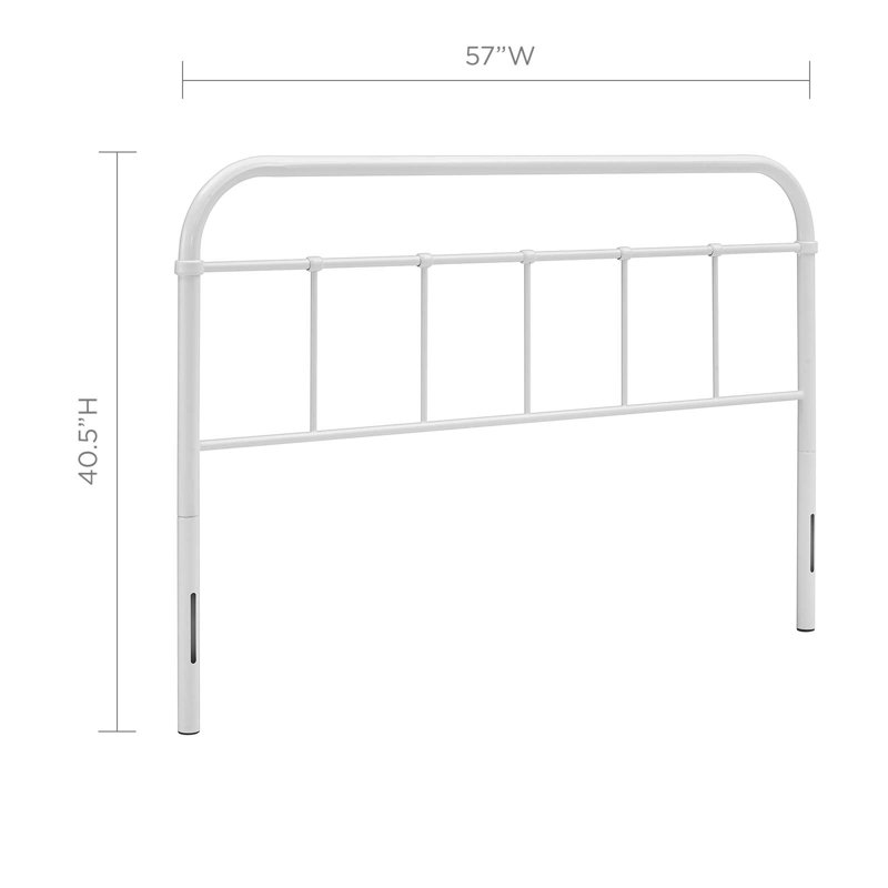 Tête de lit Lomita Classic, Double, Blanc