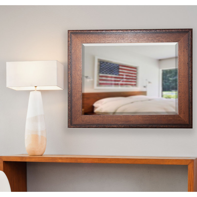 Solid Wood Flat Mirror, 36.5" H x 30.5" W