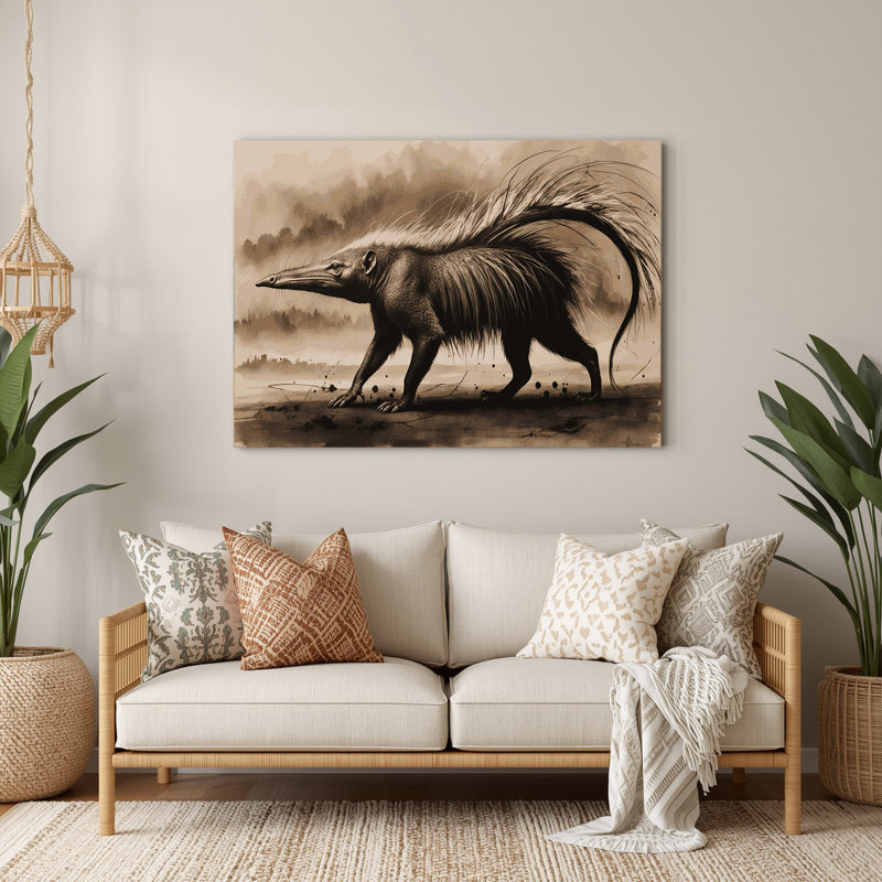 Art mural en métal beige, 20" H x 24" W