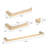 Stainless Steel Bathroom Accessories , 4, Wall Mounted, Brushed Gold Components Pack,