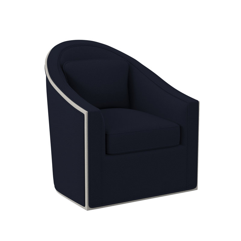 Fauteuil pivotant Academy, Bisque, Mélange de polyester uniforme Margaret