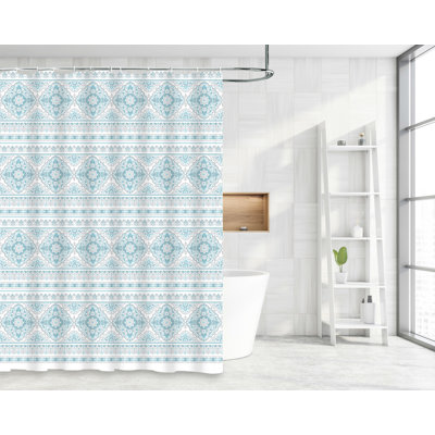 Rideau de douche imperméable et luxueux avec motifs croisés
