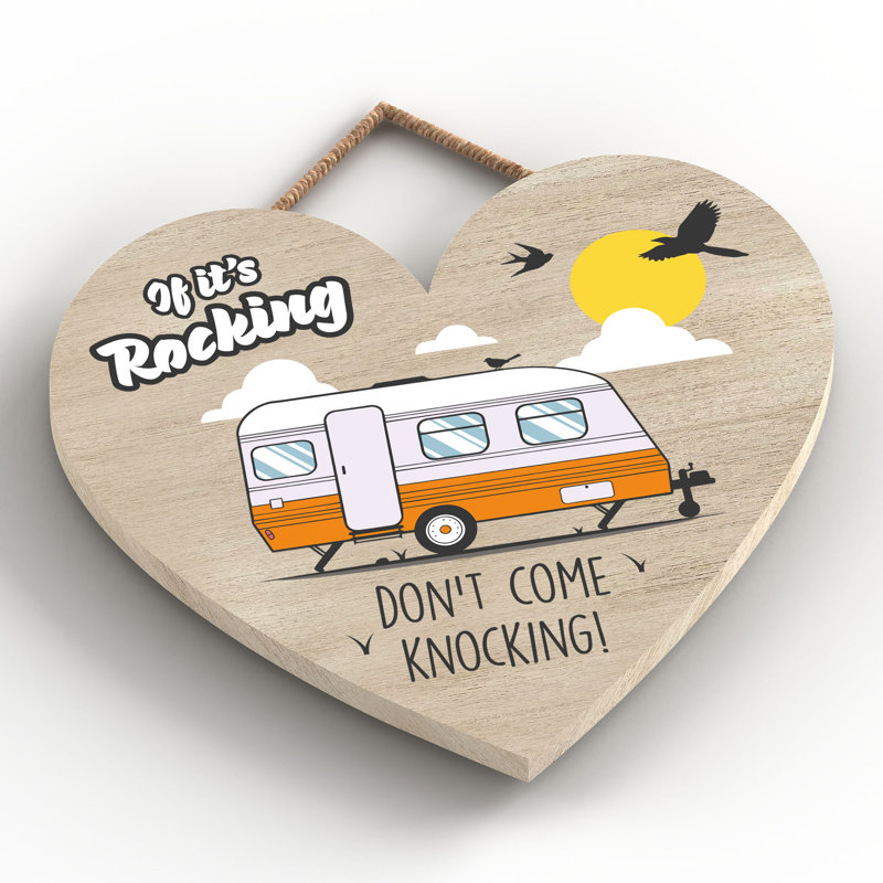Caravan Come Knocking - Print on MDF, 16cm H x 17cm W x 0.9cm D