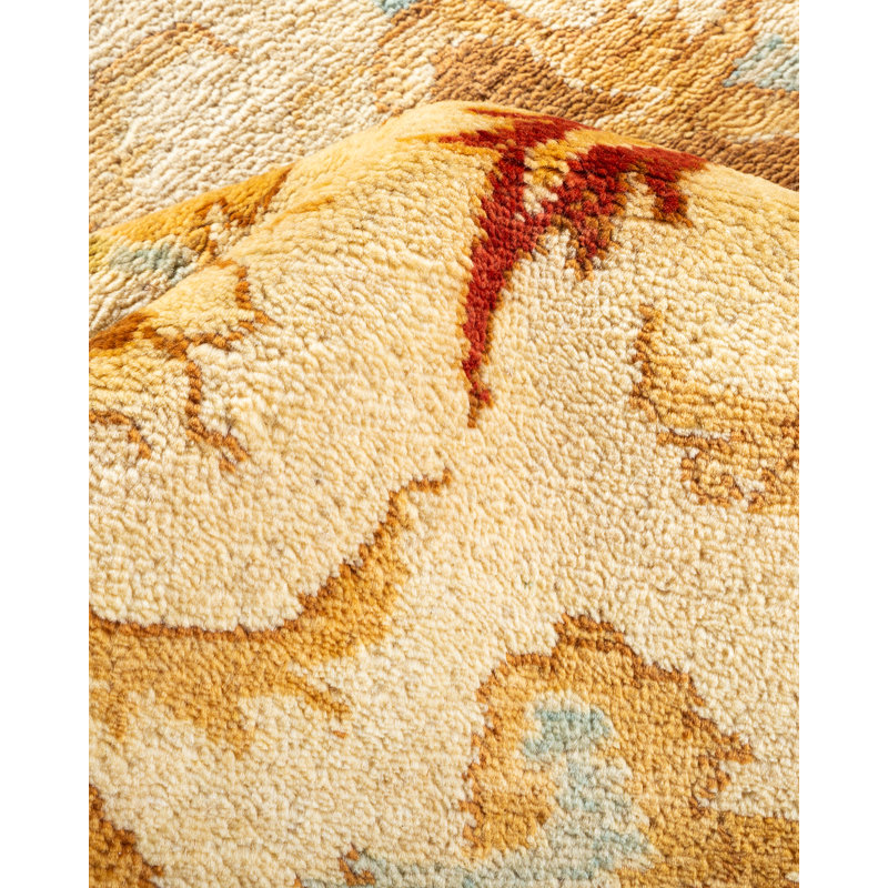 Ricoe One-of-a-Kind 9' 0" X 12' 3" 2000s Wool Area Rug in Ivory