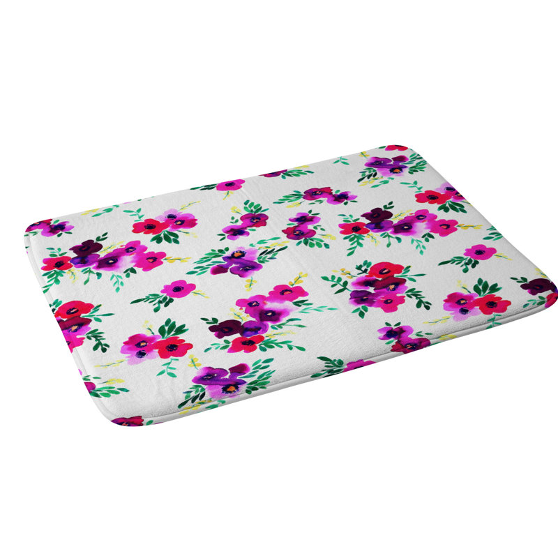 Tapis pour salle de bain floral ava sia amy