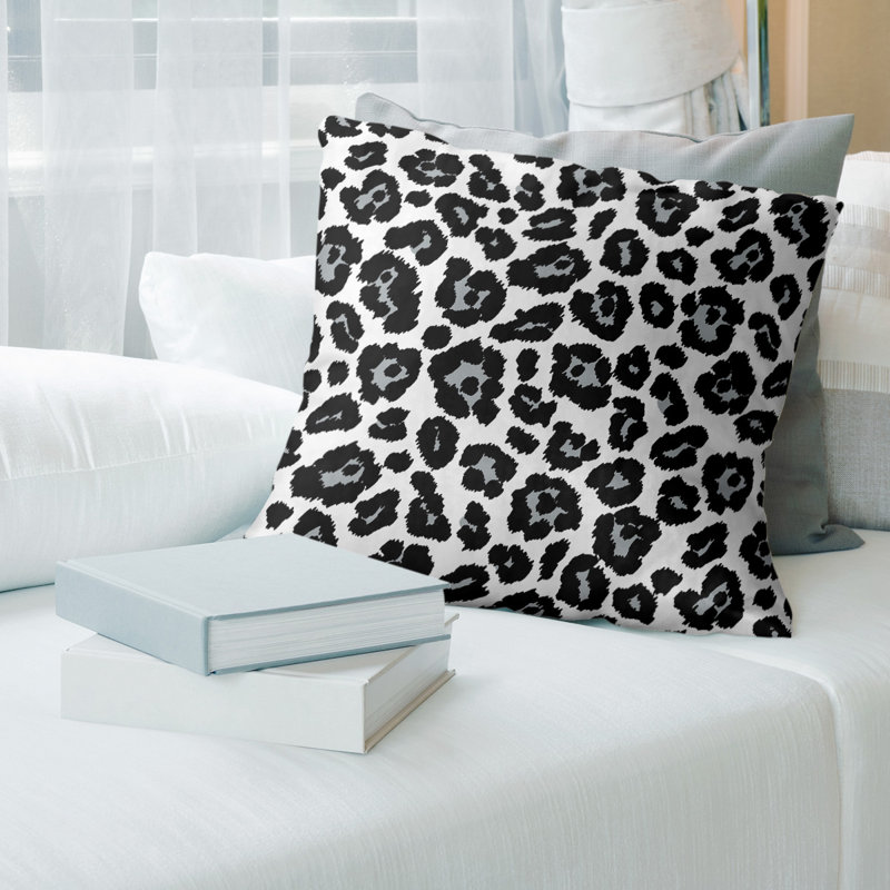 Housse de coussin carrée, Blanc, Simili daim, 18" x 18"
