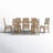 Heymann Trestle Dining Set with Upholstered and Wood Chairs-467429142-508910159