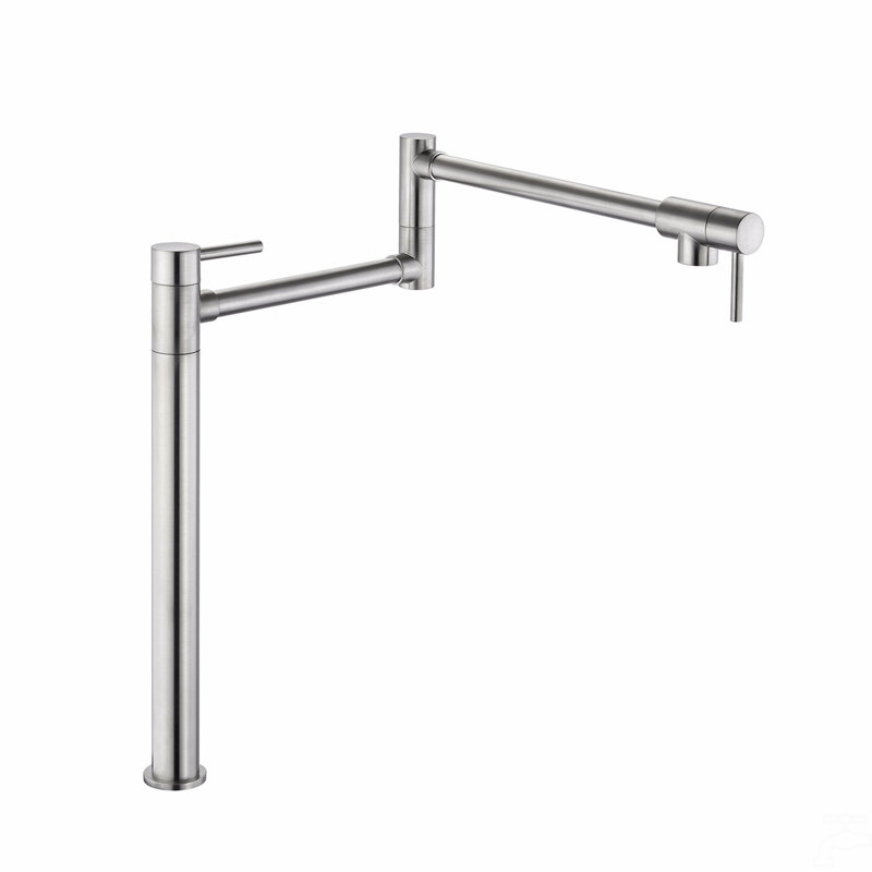 Pot Filler Faucet With Extension Shank, Brushed Nickel